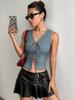 Fashionable And Sexy Lace-up Slim Top