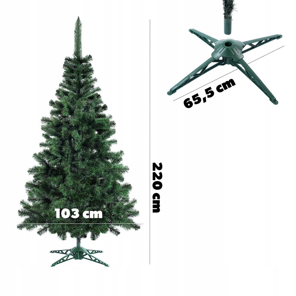 KADAX Choinka sztuczna 220cm Sosna Świerk Jodła Gęsta Jak Żywa Stojak