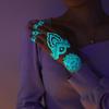 1 Sheet White Henna Tattoo Luminous Blue Hand Temp Tattoo