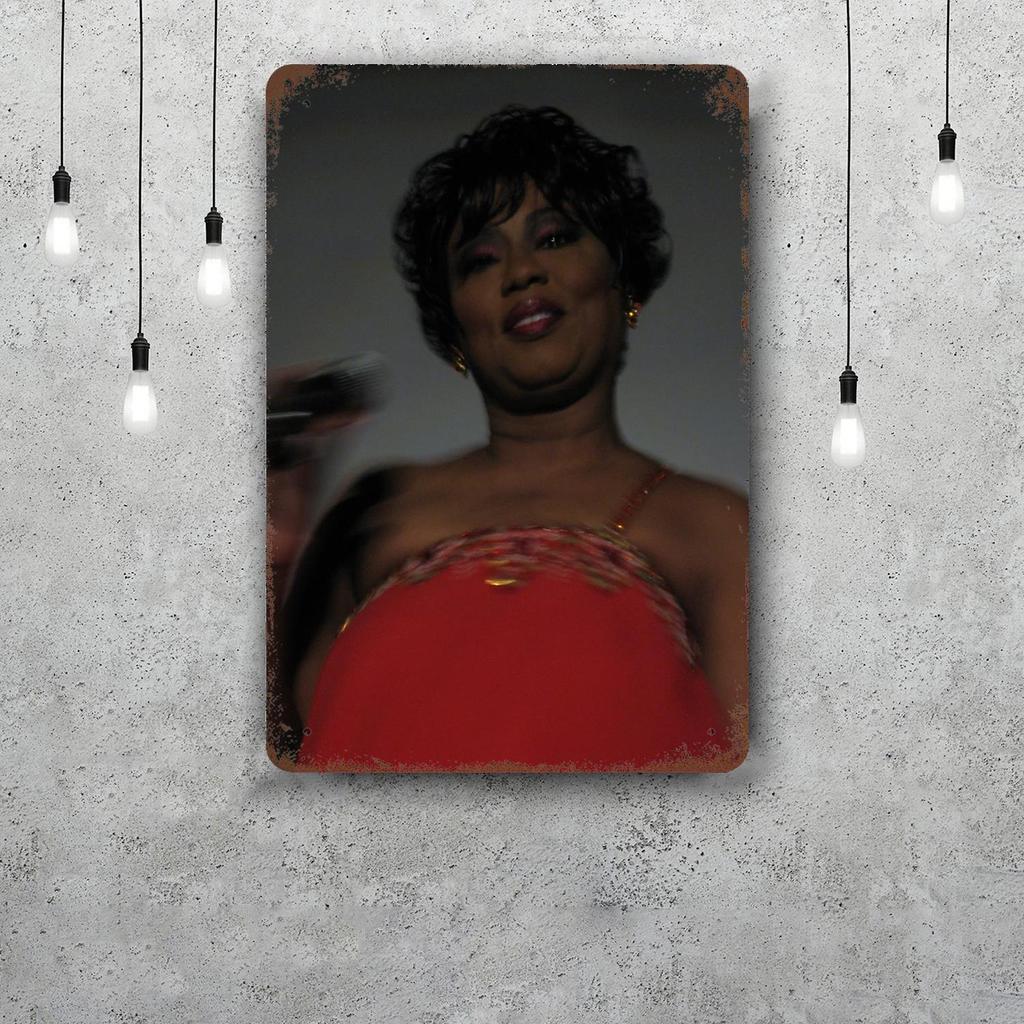 Mfoever Tin Sign Sarah Vaughan Retro Vintage Tin Sign Poster Decorative Plaque Metal Plate Wall Decor