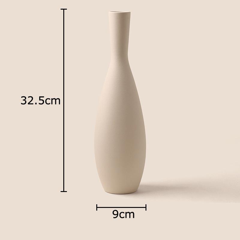 Minimalist Brushed Frosted Ceramic Vase Plant Pots Table Decoration Flowers Arrangement Floral Vases Room Aesthetic Decor