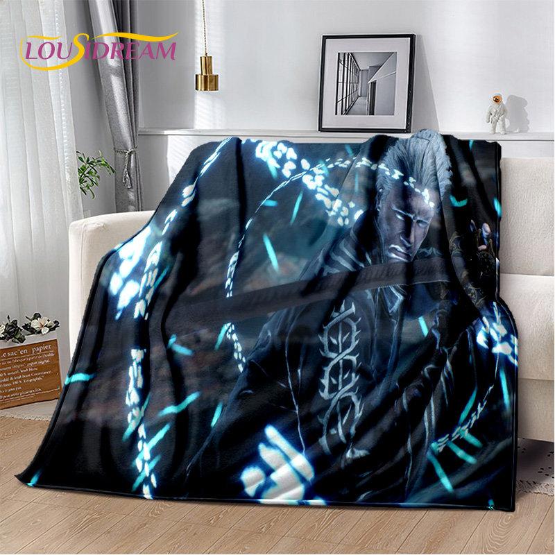 3D D-Devil May Cry DMC Game Gamer Soft Plush Blanket,Flannel Blanket Throw Blanket for Living Room Bedroom Bed Sofa Picnic Cover