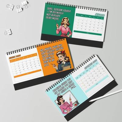 2026 Funny Teacher Swear Desk Calendar 12 Months of Humorous Rants & Motivational Quotes Daily Encouragement Gifts for Educators