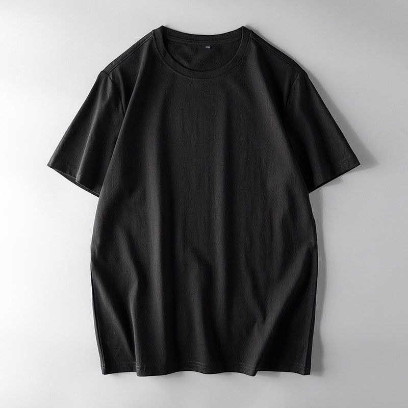 First-Line Big Brand Cut Label T-Shirt Men s Short Sleeve Tail Single Pure Cotton round Neck Export Export Original Single Half Sleeve Tops T-shirt Black 170