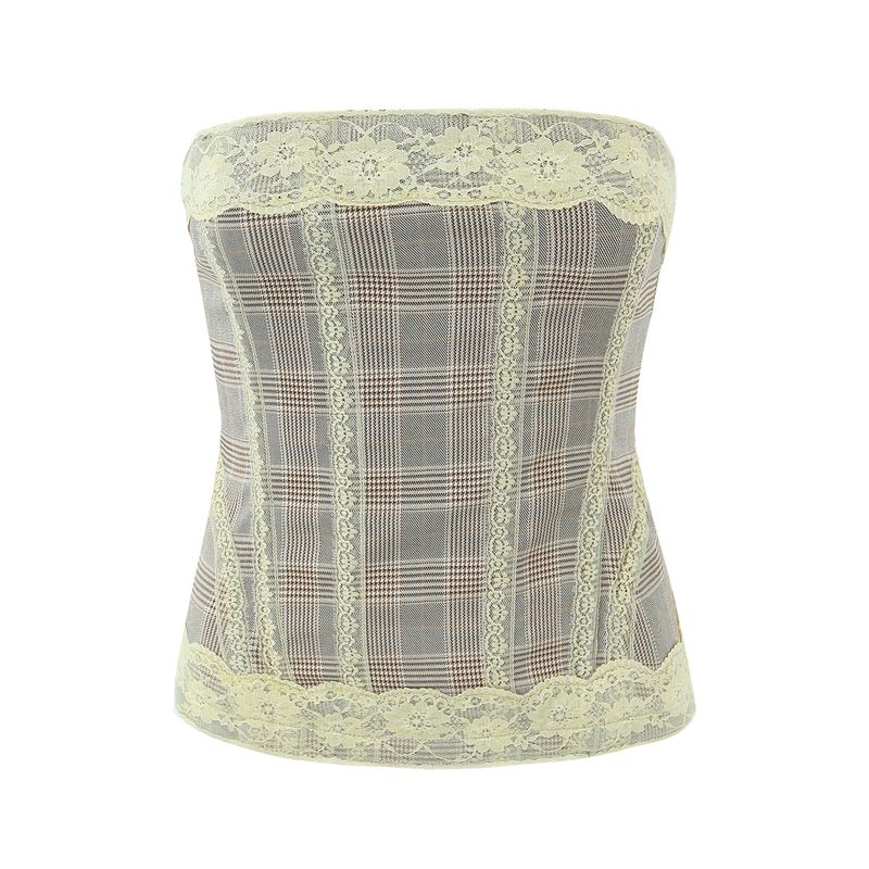 Zbzr Summer New Women Clothes Western Style Sexy Waist Hugging Tube Top American Gyaru Outer Wear Inner Wear Short Top