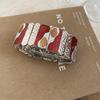 Women Stylish Bangles Two Tone Enamel Printed Spliced Square Geometric Chunky Gold Silver Metal Elastic Popular Bracelets