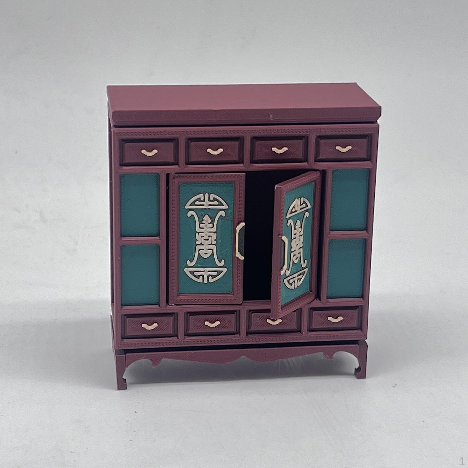 

1:12 Миниатюрный шкаф Кукольный домик Декор Идеальный подарок Мебель для кукольного домика Хранение Комод для кухни