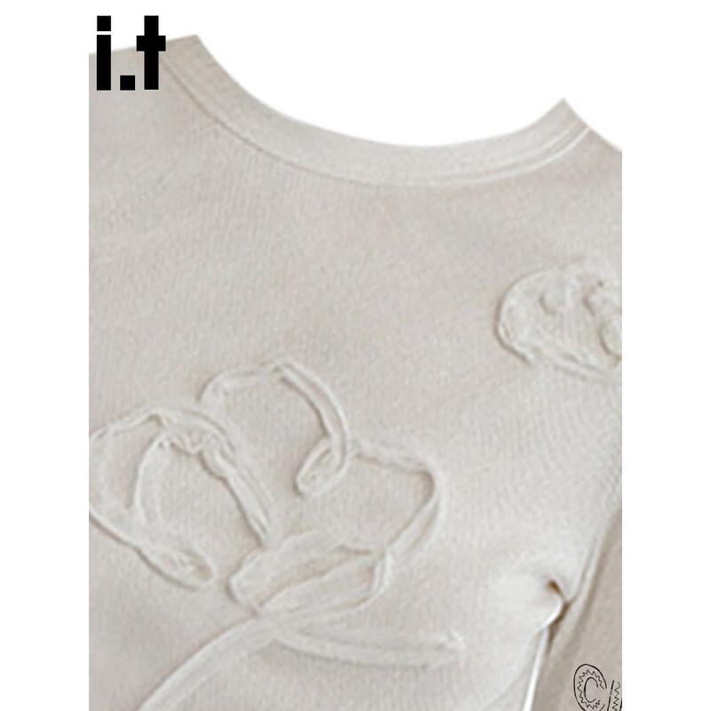 CHOCOOLATEit Women's 3D Floral Long-Sleeve T-Shirt