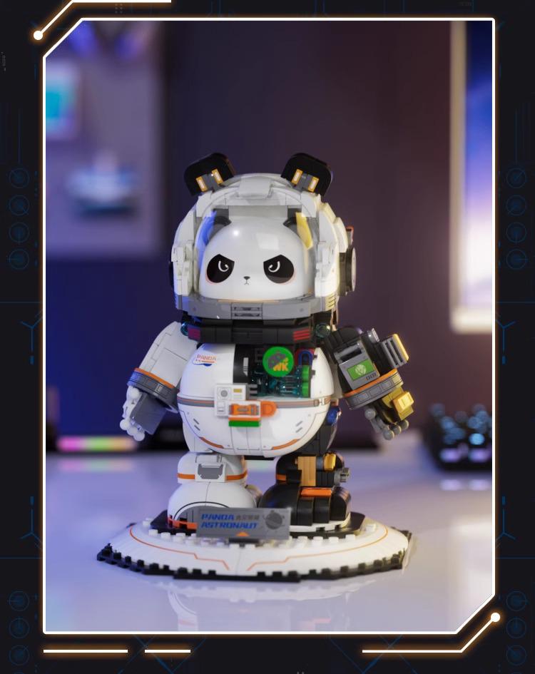 Not Yet Bricks: Semi-Mecha Space Astronaut Panda - Educational Building Block Toy