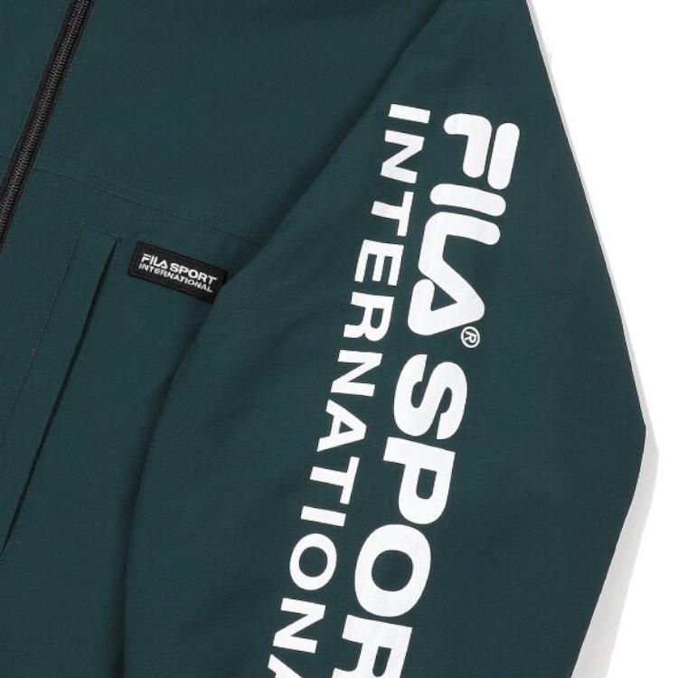 Fila SS23 Solid Color Zipper Printed Letter Jacket Men Jackets Light-Green FS2JKF1131X-PIG