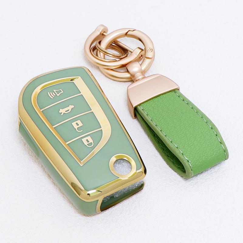 Auto Shell Holder Protector Fob For Toyota Highlander Camry RAV4 Aygo Yaris Keychain 4 Button Soft TPU Car Flip Key Cover Case