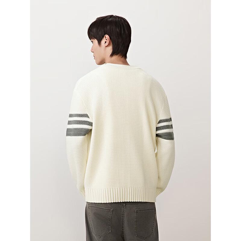GXG Men's Striped V-Neck Cardigan Sweater
