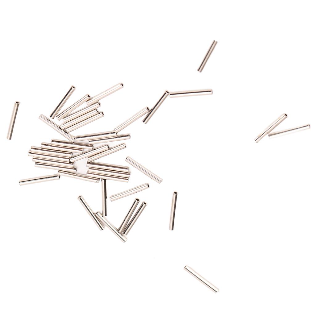 100 Pcs Single Barrel Crimp Sleeves Kit Corrosion Resistant Stainless Steel Crimp Sleeves Connector Kit for Fishing