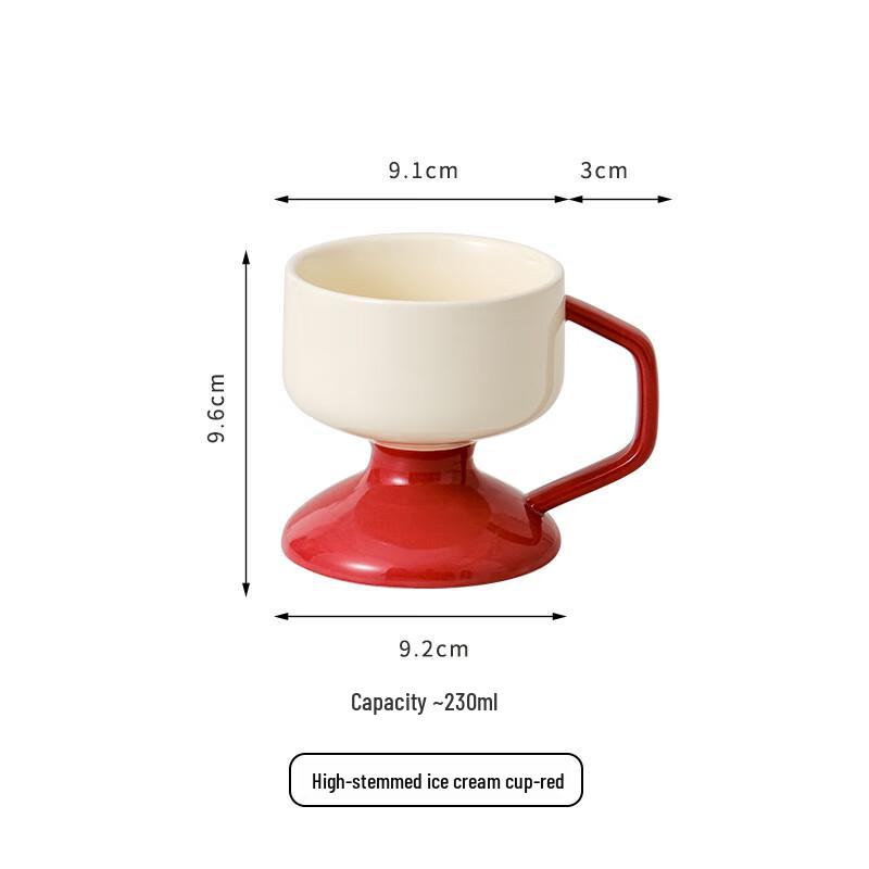 Red Glaze Ceramic Mug Set