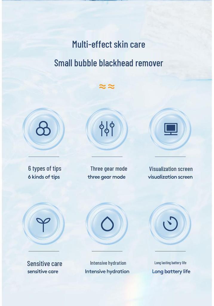 Electric Blackhead Suction Facial Cleaner with Small Bubble Technology