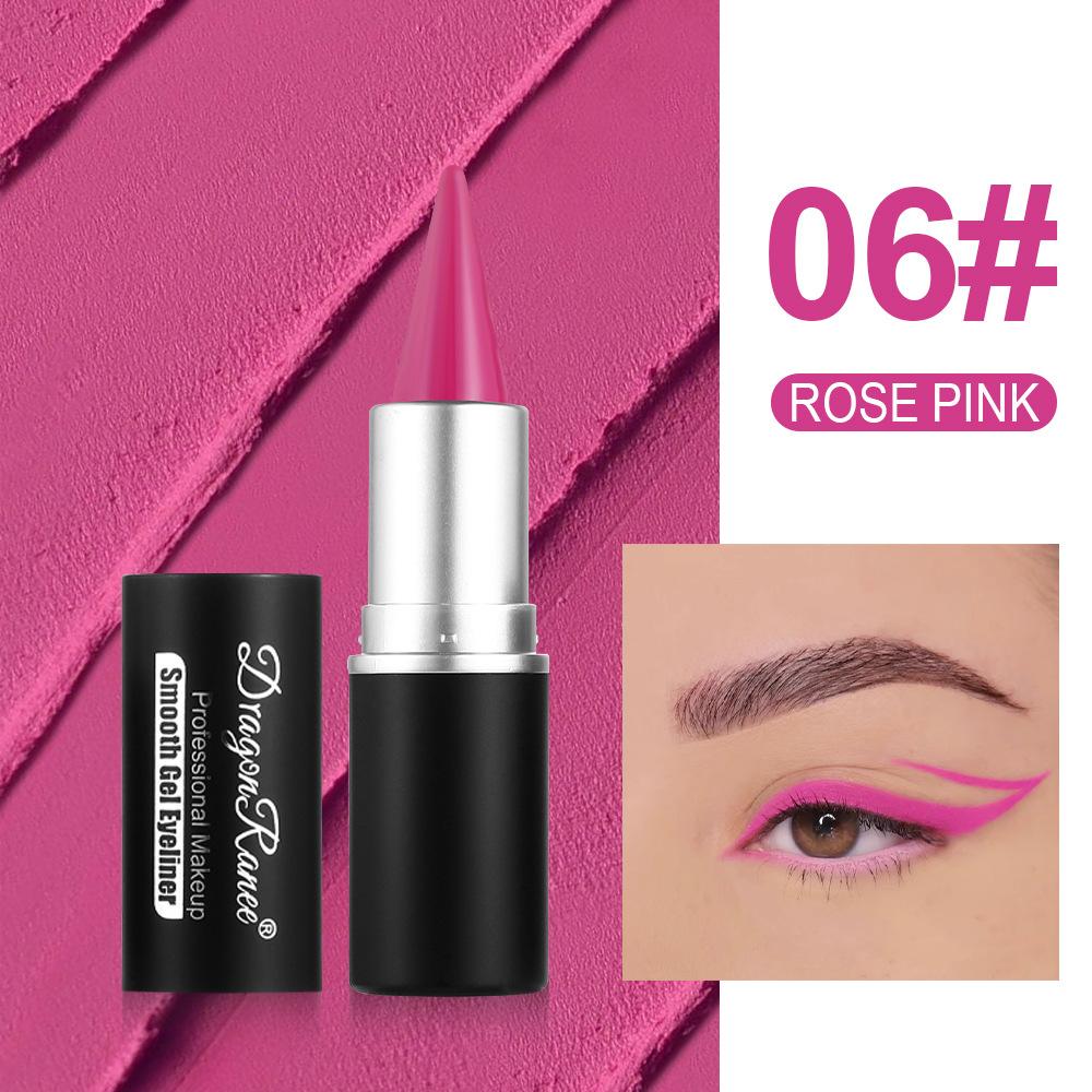 12 Colors Colorful Eyeliner Long-Lasting Waterproof Smudge-Proof In Black White Blue Purple Green Versatile for Lip Liner & Eye Makeup