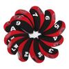 12 Pcs Golf Iron Head Cover Set Club Headcover Set with Numbers Red Fits Most Clubs