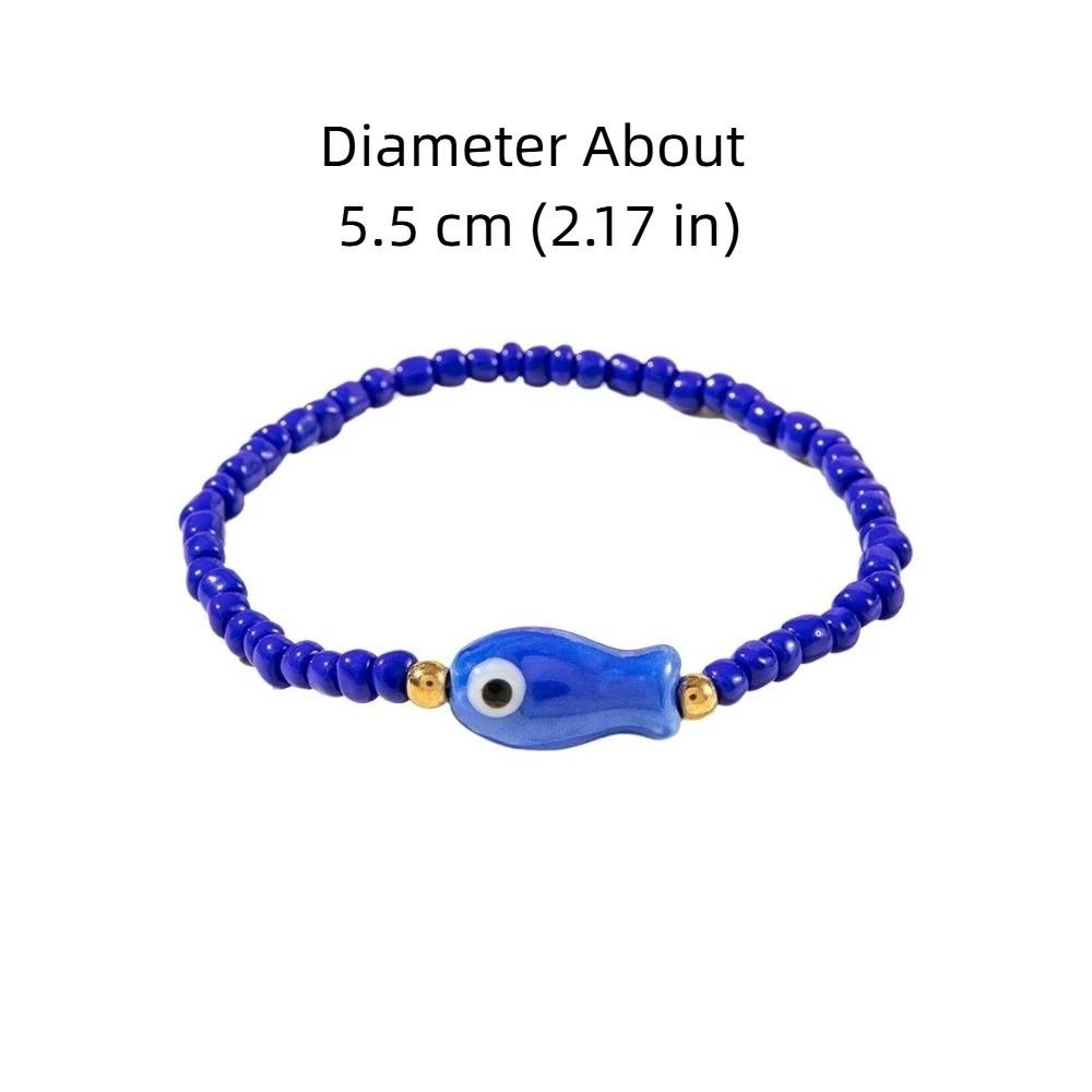 Vintage Sea Series Bohemian Ocean Bracelet Cute Wristband Fish Pendant Bracelet Colorful Beach Bangle Daily