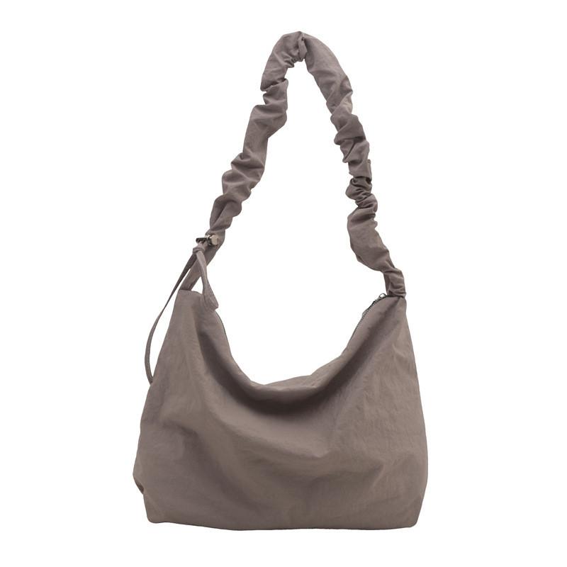 Trendy Stylish Casual Pleated Crossbody Shoulder Tote Bag With Large Capacity For Autumn