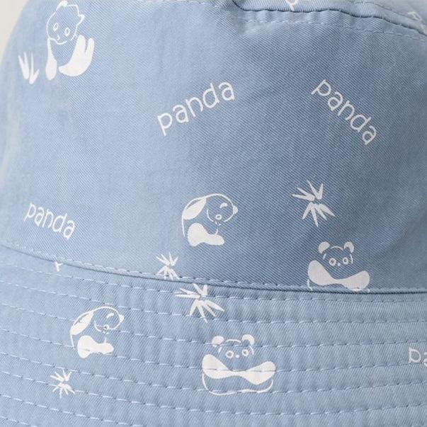 New Cute Panda Embroidery Outdoor Double-sided Fisherman's Hat Men's and Women's Spring and Summer Basin Hat Casual Sun Hat