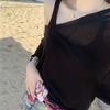 Summer Beach Wear Plain Sun-protection Pullovers Transparent Long Sleeves Tops  Women