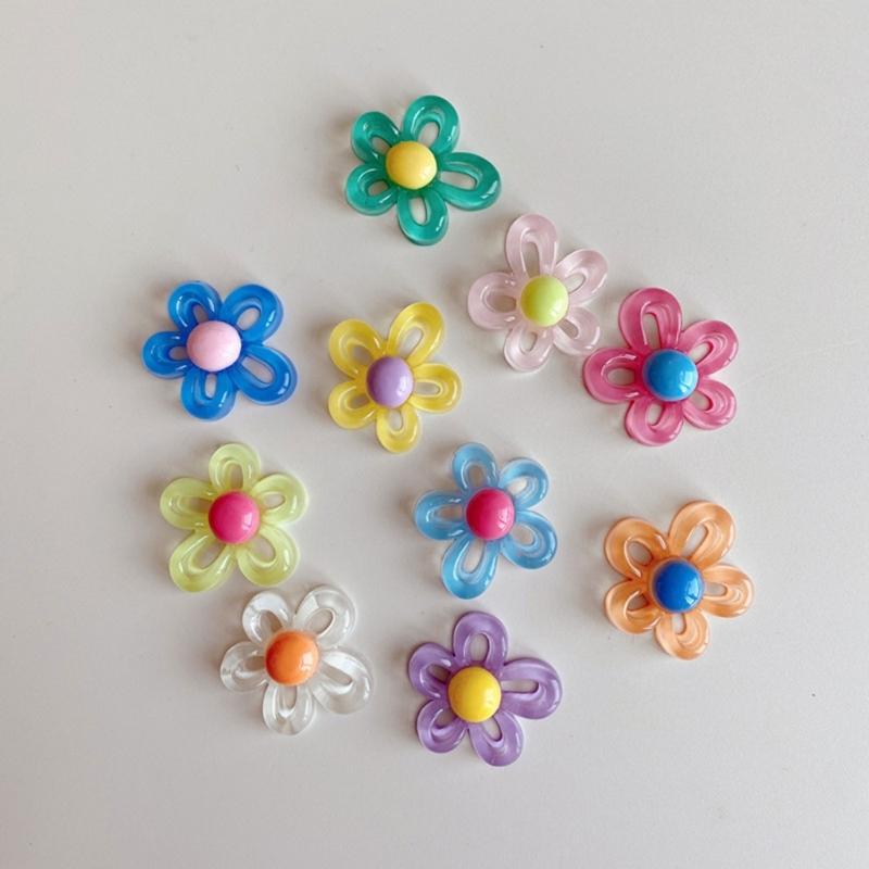 Bunte Blume Anhänger DIY Halskette Armband Ohrringe Fassung Anhänger für Schmuckherstellung Zubehör Vanlentines Geschenk