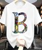 Summer Unisexs Cotton Sports Casual Fashionable Loose Plus Size Creative BLetter Printed Round Neck Short Sleeved TShirt Top