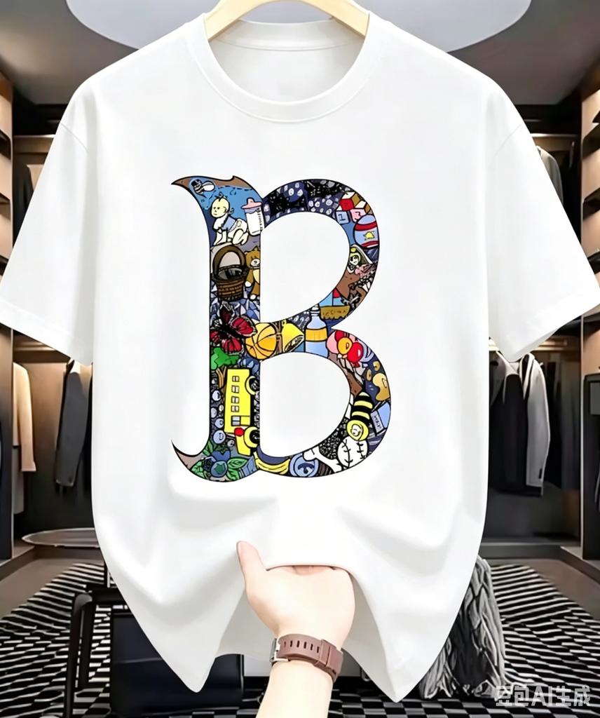 Summer Unisexs Cotton Sports Casual Fashionable Loose Plus Size Creative BLetter Printed Round Neck Short Sleeved TShirt Top