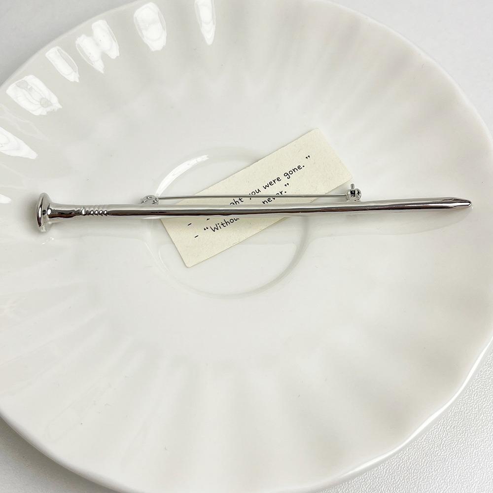 Metal Nail Brooch Solid color Exquisite Pins Minimalist Suit Corsage Pins  Clothing Accessories