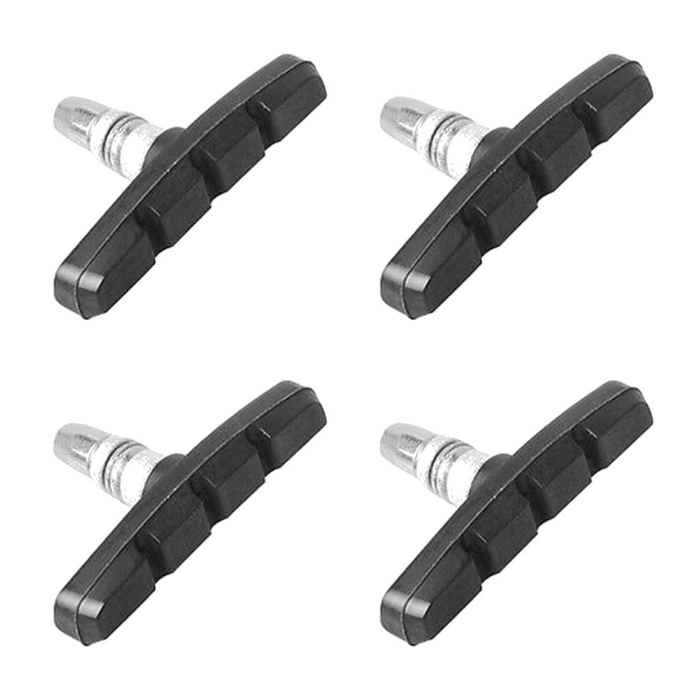 1-10Pcs Rubber Bike Brake Block Bicycle Silent Brake Pads Cycling V Brake Holder Shoes 60MM Bike Parts For Mountain Folding Bike