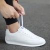 Leder Herrenschuhe Sneaker Trend Freizeitschuh Italienisch Atmungsaktiv Freizeit Herren Sneaker Rutschfestes Schuhwerk Weiß Herren Slipper