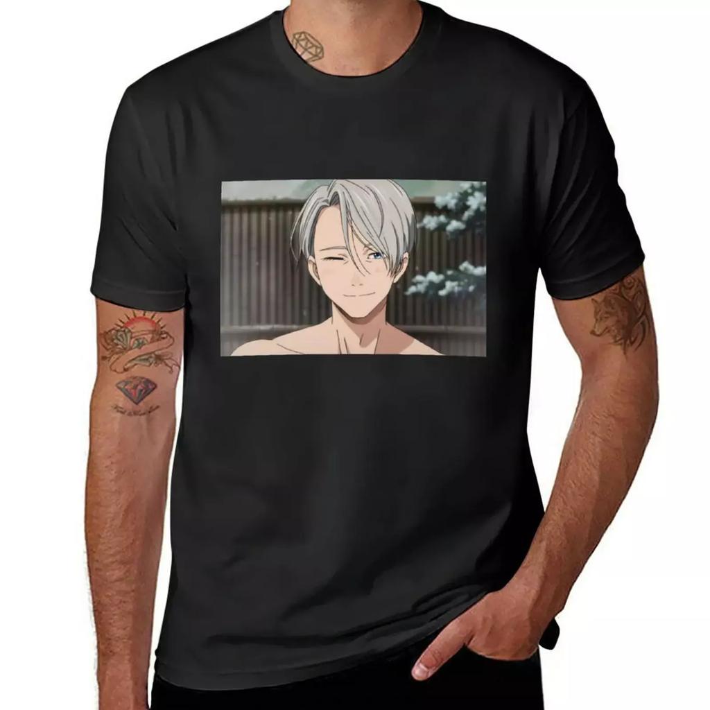 Victor!!! on ice T-Shirt summer top Blouse Men's t-shirts