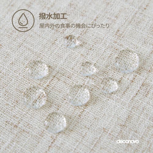 Deconovo Tablecloth, 140x180cm, Rectangular, Water-Repellent, Stain-Resistant, Heat-Resistant, with Tassels, Nordic Style, Heavyweight, Easy to Clean,