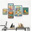 Pop Art Lisbon Portugal Travel Canvas Paintings Vintage Wall Kraft Posters Coated Wall Stickers Home Decor Pictures Gift