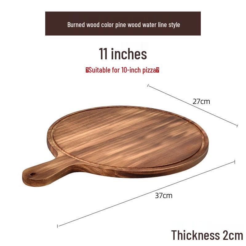 Japanese Style Round Wooden Pizza Pan and Tray