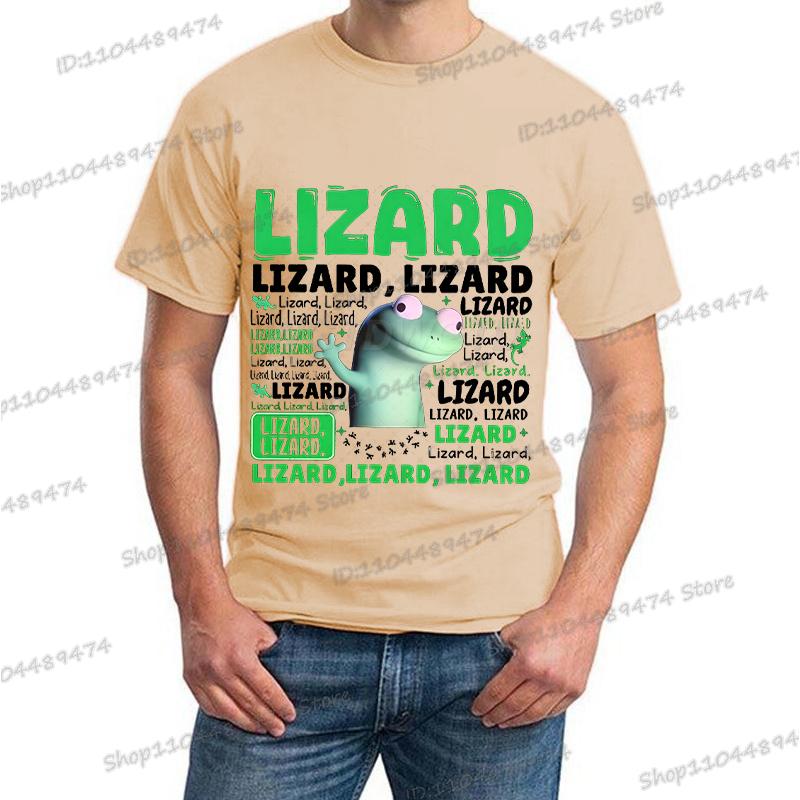 New Lizard Lizard Lizard Meme Trendy Printing T Shirt Men Women Hippie Humorous Streetwear Short Sleeve Anime Animal T-shirts
