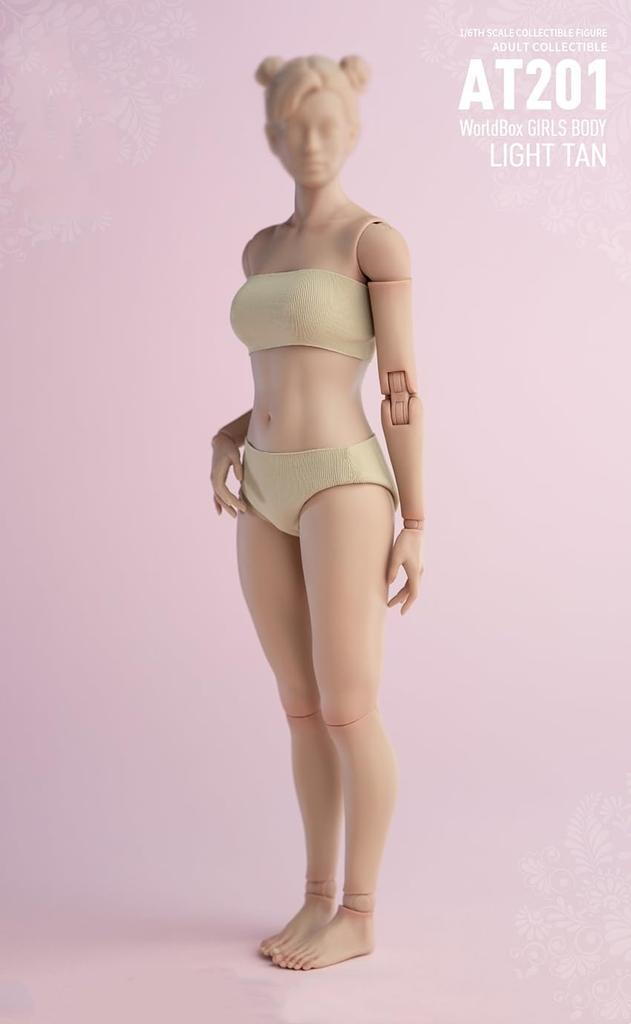 OBEST Worldbox Scale Female Articulated Action Asian Female Painting Tan 1/6 Figure, Body, Figure, AT201,