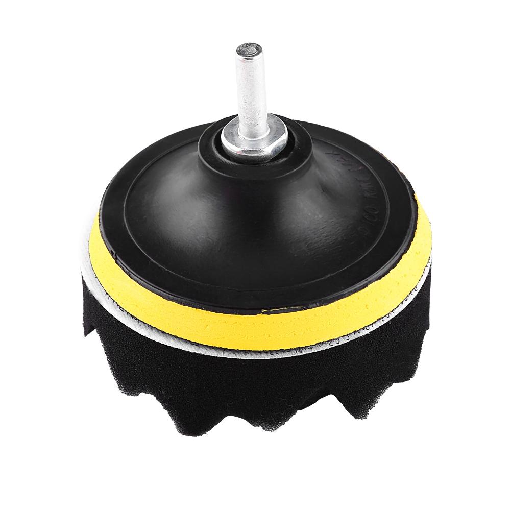 10Pcs Sponge Polishing Buffing Waxing Pad Kit For Car Polisher Buffer With Drill Adapter