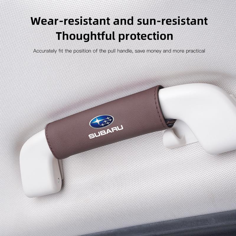 1Pcs PU Leather Roof Handle Anti-scratch Protector Case For Subaru STI Forester Impreza Legacy Outback XV BRZ WRX Tribeca Y14