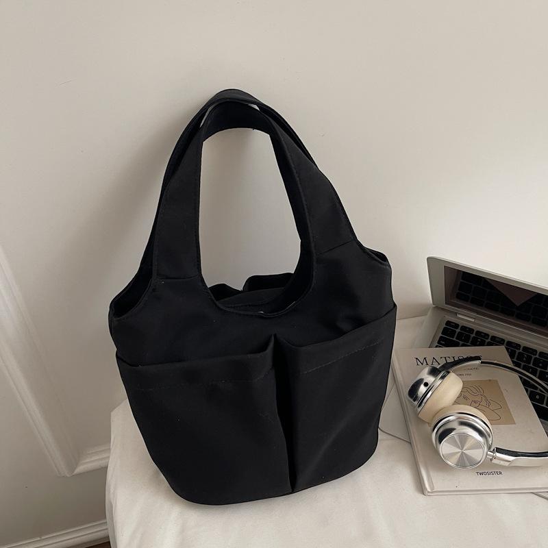 Vegetable Basket Handbag Women s Nylon Canvas Versatile Simple Commuter Bag Small Bag