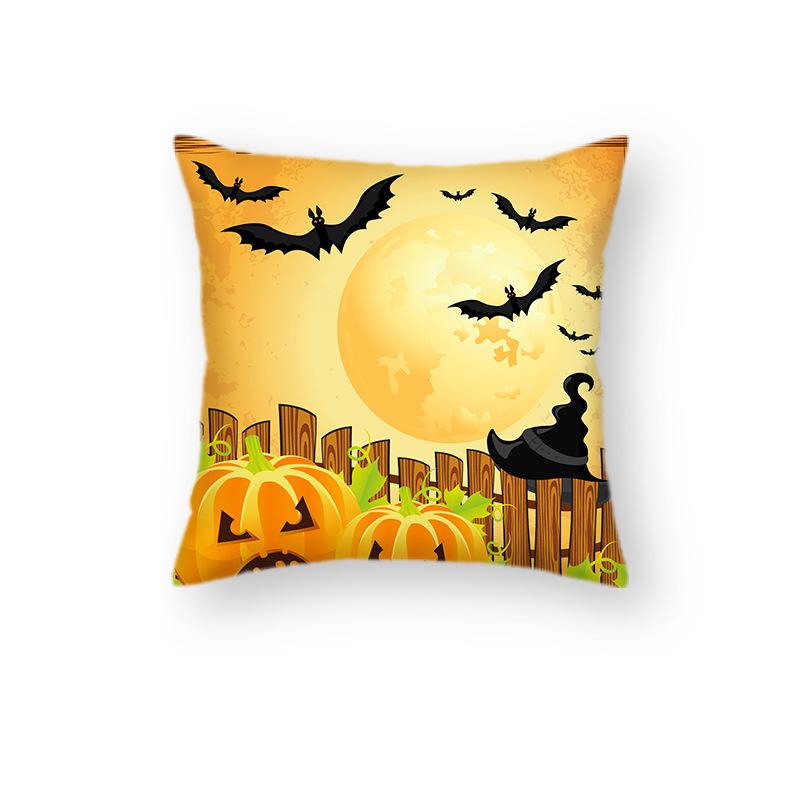 Neuer Halloween Kürbiskopf Schloss Kissenbezug Festliches Wohnzimmer Sofa Dekokissen Kissen