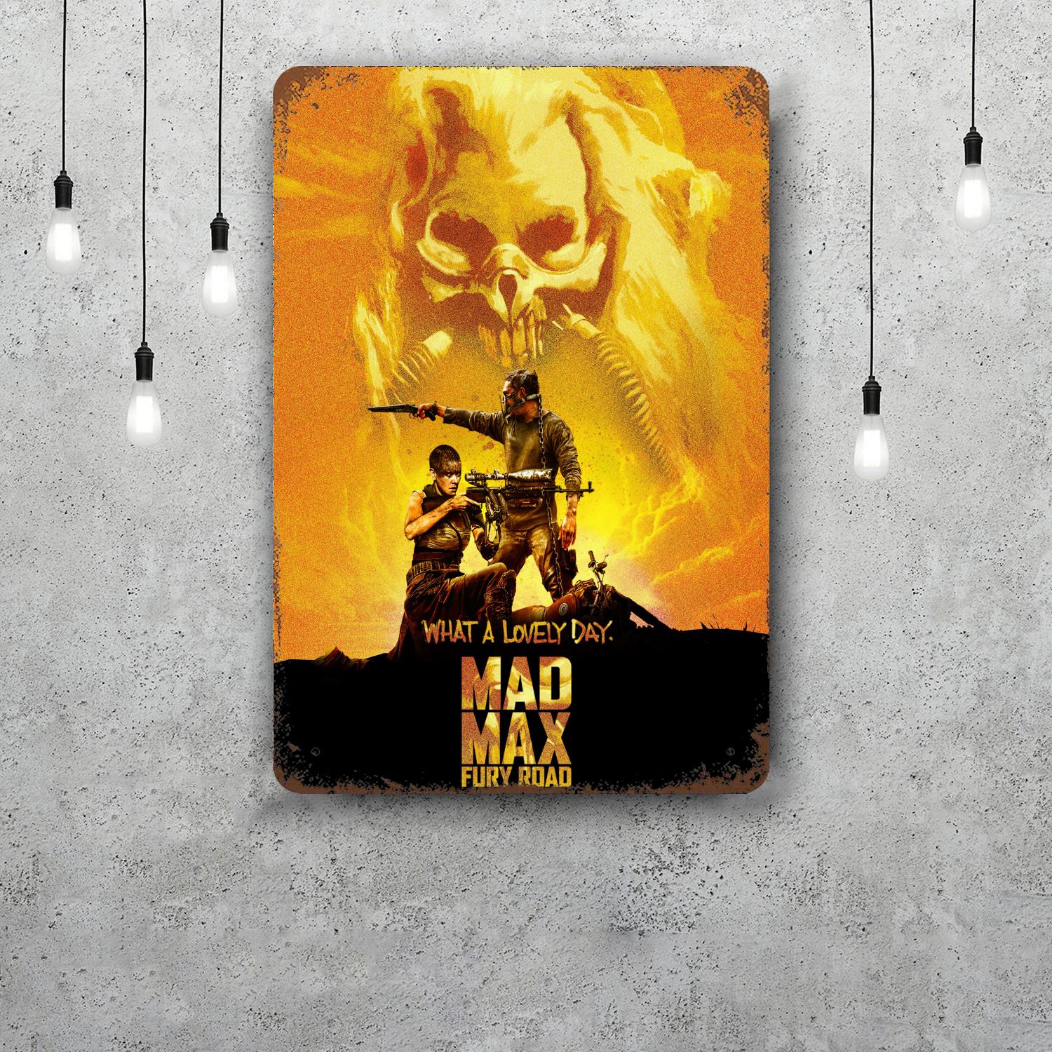 

mad max Classic Poster Rusty Metal Plaque Retro Decorative Plate Bar Man Cave Garage Club Metal Sign Wall Decoration 20x30cm（7.8x11.8inch）