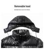 Men's Trendy Black Gold Thickened Graphene Cotton Puffer Jacket - Winter Business Casual Coat