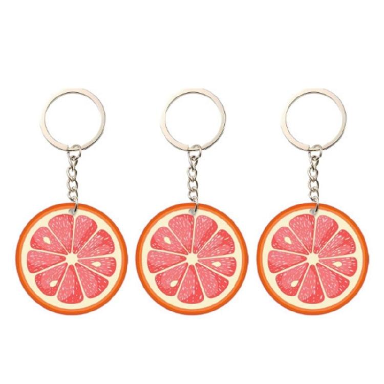

Delicate Acrylic Key Decoration Fruit Inspired Slices With Detailed Patterns For Personalization Bag Ornament