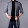 Herren Frühling und Herbst Übergröße Einfarbig Lässig Mittellang Pullover Jacke Freizeitmode Strickjacke Strickwaren