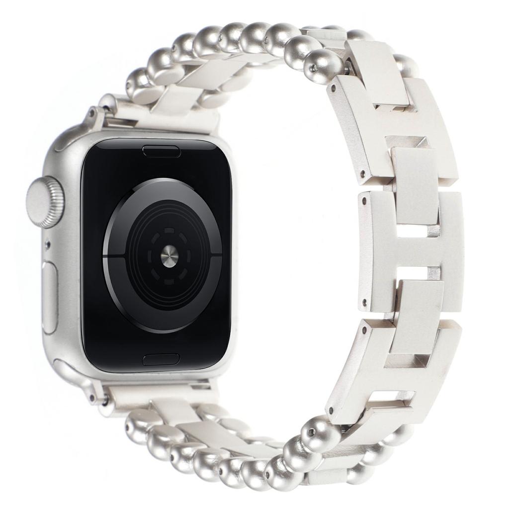 Watch Band for Apple Watch Ultra 3 2 1 49mm/Series 11 10 46mm/9 8 7 45mm/SE3 SE2 SE 6 5 4 44mm/3 2 1 42mm Side Beads Stainless Steel Wrist Strap