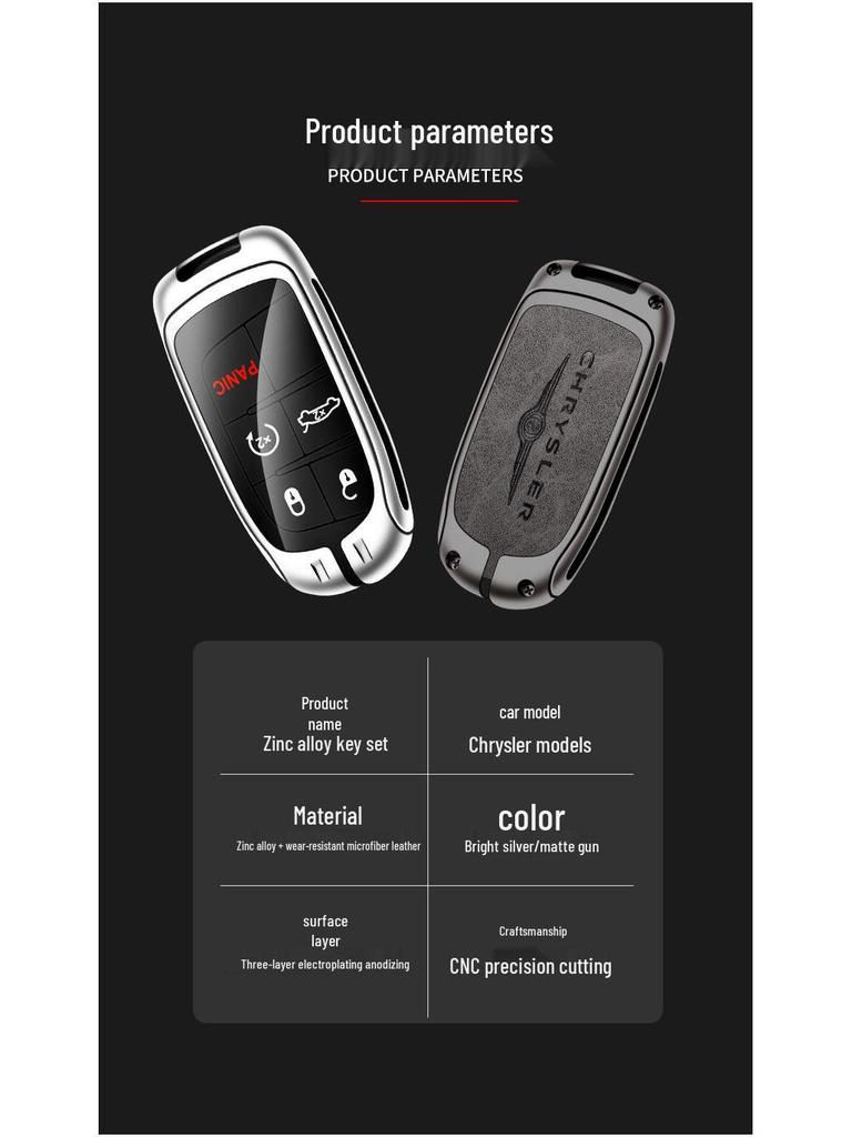Chrysler Key Fob Cover for 300C & Grand Voyager PHEV