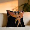 Retrofuturistic Visual Art Cushion Cover Cozy Velvet Throw PillowSoft Warm Cushion For Sofa  Bed