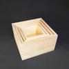 [Kisho] Wooden Matryoshka Masu Box, Small, 1-go Masu (180ml) Set of 4, Wooden Storage Box, Natural, Stylish, Cute, Gift