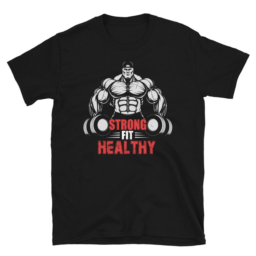 Weightlifting Strength Training Strong Fit Healthy T-Shirt L